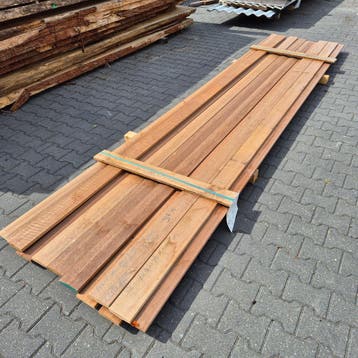 Partij Meranti Afdeklatten 4300x115x18-30mm, Ophalen of Verzenden, Nieuw
