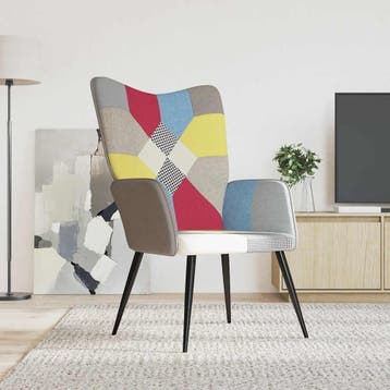 vidaXL Relaxstoel patchwork stof, Verzenden, Nieuw