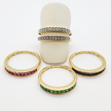 Ring - 18 karaat Geel goud - 0.46ct. tw. Smaragd - Diamant, Nieuw