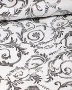 Jacquard Barok Wit/Zilver, Nieuw, Wit