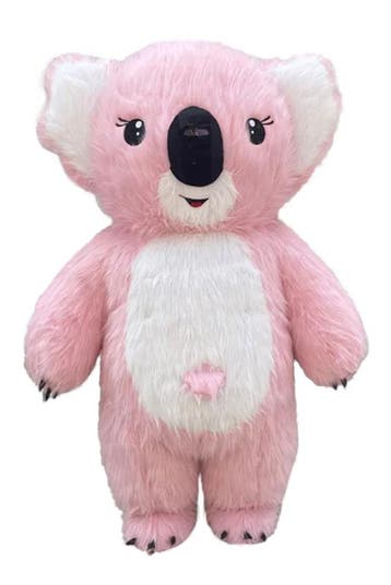KIMU® Groot Opblaas Kostuum Koala Roze 2.6 Meter Opblaasbaar, Ophalen of Verzenden, Nieuw, Carnaval, Kleding
