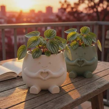 Unieke Bloempot met Gezicht - Schattige Resin Plantenbak voo, Verzenden, Nieuw