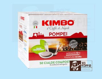 Kimbo Pompei ESE 44 mm 50 x Intense Napolitaanse Koffiepads, Verzenden, Nieuw