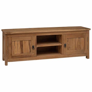 vidaXL Tv-meubel 110 x 30 x 40 cm Naturel Massief Teakhout, Huis en Inrichting, Kasten | Televisiemeubels, Minder dan 50 cm, Verzenden