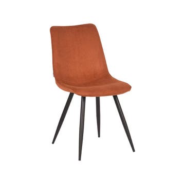 Stoel Jort | Rust | Ribcord | Zwart Metalen Frame | 2 stuks, Verzenden, Nieuw in verpakking