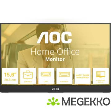 AOC 16T20E2 15.6  Full HD IPS Draagbare monitor, Verzenden, Nieuw, AOC