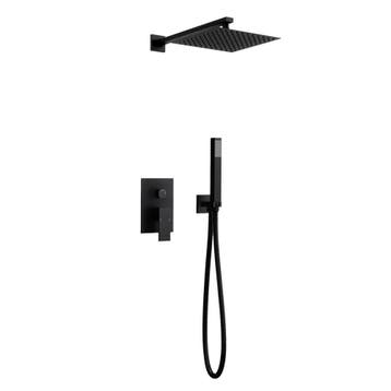 Vierkant Inbouw regendouche met wandarm 25cm douchekop mat, Verzenden, Nieuw