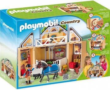 Playmobil Speelbox Paardenstal (Opvouwbaar met Sleutel) - 54, Verzenden, Nieuw