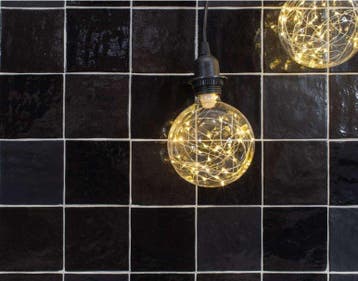 Wandtegel Handvorm Terre WoW Negro Glossy Zwart Glans 15x15, Nieuw, Minder dan 20 cm, 10 m² of meer, Wandtegels