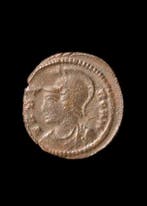Oud-Romeins Brons Constantijn I Urbs Roma herdenkingsfollis