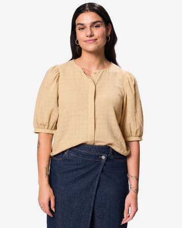 HEMA Damesblouse Billy beige, Verzenden, Nieuw