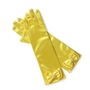 Prinsessenjurk - Handschoenen met strik - Geel, Ophalen of Verzenden, Nieuw