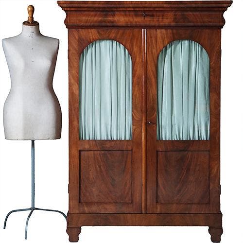 Biedermeier boekenkastje met getoogde ruiten uitneembare bes, Antiek en Kunst, Antiek | Meubels | Kasten, Ophalen of Verzenden