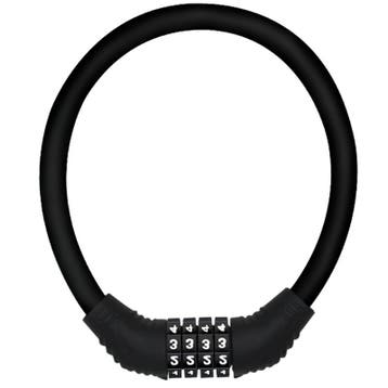 HBS FIETSSLOT-H5-042-BLK - Cijferslot - 420 mm - Zwart, Fietsen en Brommers, Ophalen of Verzenden, Nieuw, Hbs