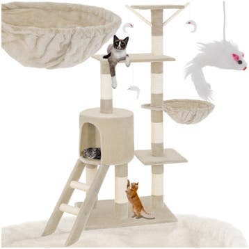 Krabpaal Dominik 144cm - beige, Dieren en Toebehoren, Katten-accessoires, Verzenden, Nieuw