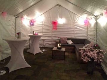 PVC Partytent Nesselande Zevenkamp Ommoord Delft huren, Ophalen, Zo goed als nieuw, Feestartikel, Overige