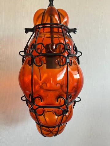 Plafondlamp - Glas, Antiek en Kunst