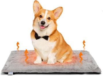 Vetbed Hond – Hondenmat - Warmtedeken Hond - 76x48 cm – Grij, Dieren en Toebehoren, Hondenmanden, Verzenden, Zo goed als nieuw