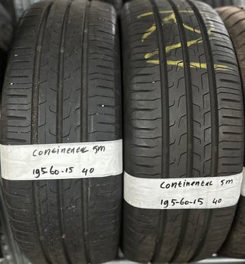 2x 195-60-15 Continental Zomer 2x 5mm €40 Per Band 195 60 15, Ophalen, Gebruikt, 15 inch, Band(en)