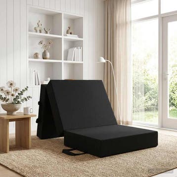 vidaXL Vouwbare Bankbed 75 x 67 x 45 cm Zwart, Verzenden, Nieuw