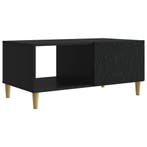 vidaXL Salontafel Zwart 90 x 50 x 40 cm Bewerkt hout, Huis en Inrichting, Tafels | Salontafels, Verzenden, Nieuw, 50 tot 100 cm