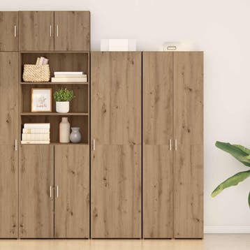 vidaXL buffetkast Artisan Eiken 50 x 42,5 x 185 cm, Minder dan 50 cm, Verzenden, Nieuw, Minder dan 100 cm