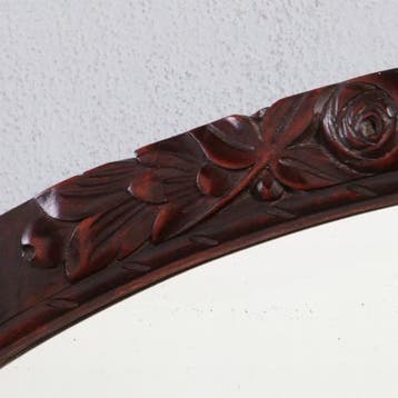 Art & crafts spiegel Engeland ca 1900 klein dwars ovaal No77, Antiek en Kunst, Antiek | Spiegels, Ophalen of Verzenden