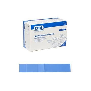Metaaldetectiepleisters blauw 20x120mm / 100st., Verzenden, Nieuw