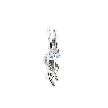 18 Krt. Witgouden hanger met topaas en diamanten; 0,055 ct., Ophalen of Verzenden, Gebruikt, Goud, Overige merken