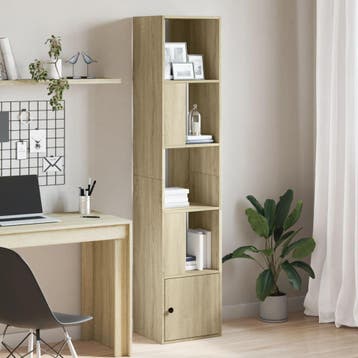 vidaXL Boekenkast 40x36x189 cm bewerkt hout sonoma, Minder dan 50 cm, Verzenden, Nieuw, 150 tot 200 cm