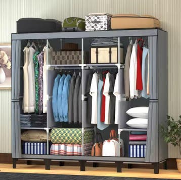Opvouwbare Stoffen Kledingkast 170×45×175 cm met Roede, Verzenden, Nieuw