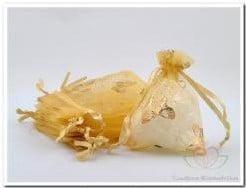 Cadeauzakje giftbag Organza Golden Butterfly Goud 7x9 cm, Ophalen of Verzenden, Nieuw
