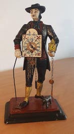 Klokkenmannetje tafelklok - Zinklegering - 1940-1950, Antiek en Kunst