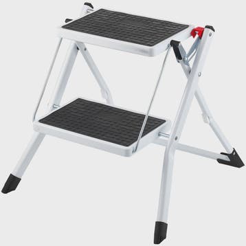 Opvouwbare 2-treden trapkruk met anti-slip pedalen en hoge d, Doe-het-zelf en Verbouw, Verzenden, Nieuw