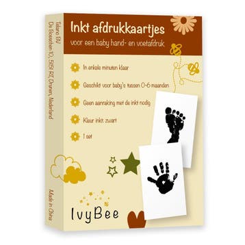 Baby Handafdruk - Voetafdruk Fotokaartje Inkt Zwart, Verzenden, Nieuw