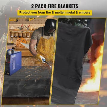 Set van 2 Branddekens - Lasdekens 8'x10' - Hittebestendig to, Verzenden, Nieuw