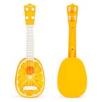 Ecotoys mini kunststof kinder ukelele / gitaar sinaasappel, Kinderen en Baby's, Speelgoed | Overig, Ophalen of Verzenden, Nieuw