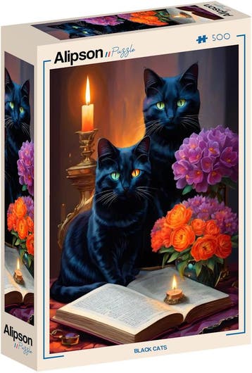 Black Cats Puzzel (500 stukjes) | Alipson Puzzle - Puzzels, Verzenden, Nieuw