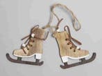 Houten Schaatsen Naturel 8,5x8,5 cm hanger, Ophalen of Verzenden, Nieuw