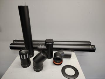 Afvoerset pelletkachel 80MM, Huis en Inrichting, Kachels, Ophalen of Verzenden, Nieuw