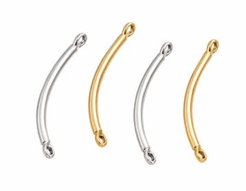 10 x Gebogen metalen staafjes met 2 oogjes 20 mm – oogjes., Ophalen of Verzenden