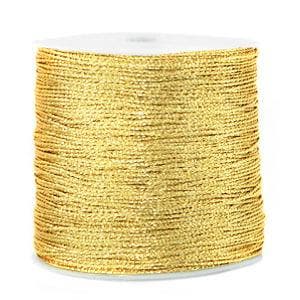 1 rol 90 meter macramé draad metallic 0.5mm Cornsilk gold.., Ophalen of Verzenden, Nieuw, Kraal