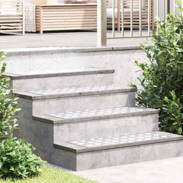 vidaXL Trap Tread 2 st 80 x 30 cm Zilver Aluminium, Verzenden, Nieuw