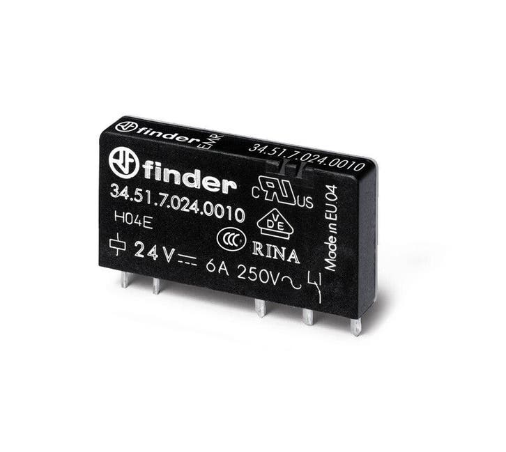 Ultra Slim PCB Relais 6A 24VDC Enkelpolig EMR -, Doe-het-zelf en Verbouw, Elektra en Kabels, Overige typen, Nieuw, Verzenden