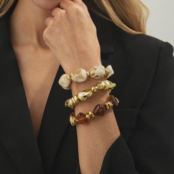 Set van 3 Bohemian Kralenarmbanden - Vintage Stijl Acryl & G, Verzenden