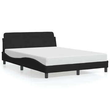 vidaXL Bedframe Dover zwart 135x190 cm fluweel, Huis en Inrichting, Slaapkamer | Bedden, Verzenden, Zwart, 190 cm of minder, Overige maten