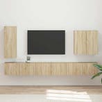 vidaXL TV Wandkast Set Wandgemonteerd 6 pcs Sonoma Eiken, Minder dan 50 cm, Verzenden, Nieuw, Minder dan 100 cm