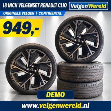 18 inch originele Renault Clio velgenset DEMO | 0726-25, Auto-onderdelen, 18 inch, Banden en Velgen, Nieuw, Zomerbanden