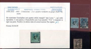 Italiaanse oude staten - Toscane 1851/1860 - Emissies van, Gestempeld