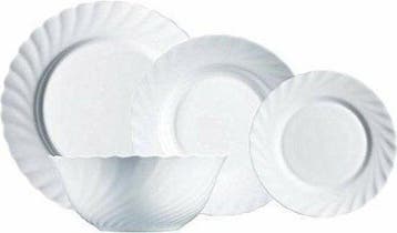 Luminarc Trianon Serviesset - Wit- 6 personen - 19 delig, Verzenden, Nieuw
